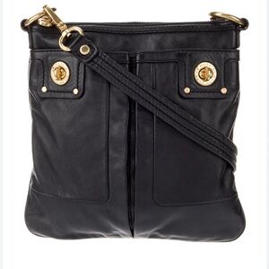Marc by Marc Jacob’s Black and Gold Crossbody Bag with Minimalist Design